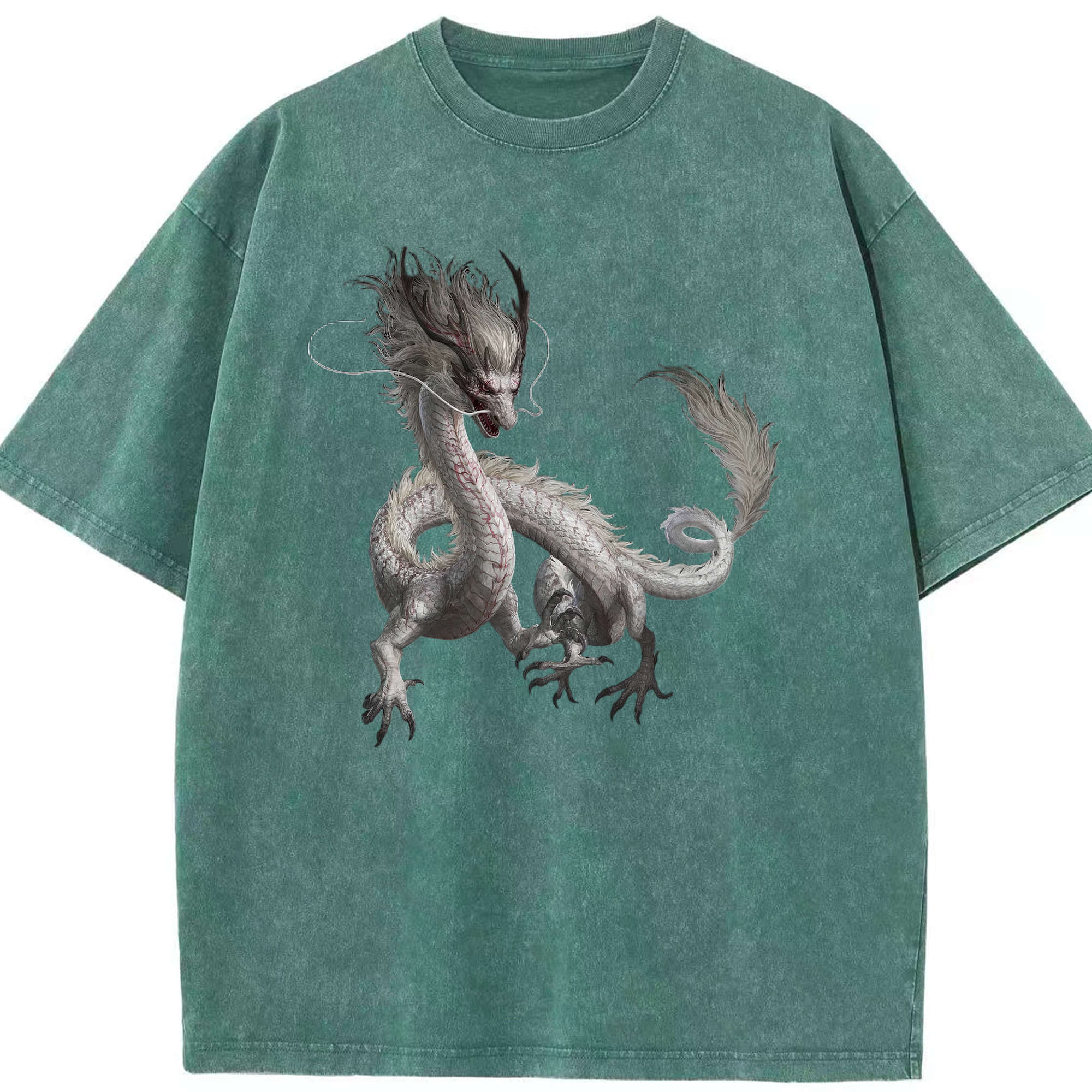 （画像用） Ne Zha 2 ナタ 魔童の大暴れ 綿100% ヴィンテージ風 半袖Tシャツ（フロントプリント）